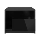 NNEED Bedside Tables RGB LED High Gloss Black