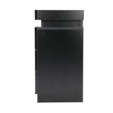 NNEED Bedside Table RGB LED 3 Drawers Black