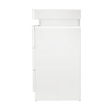 NNEED Bedside Table RGB LED 3 Drawers White
