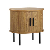 NNEED Set of 2 Bedside Tables Sliding Doors 2-tier