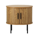 NNEED Set of 2 Bedside Tables Sliding Doors 2-tier