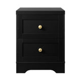 NNEED 2X Bedside Tables Hamptons Furniture Black