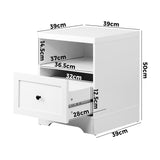 NNEED Bedside Tables Hamptons Furniture White