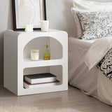 NNEED Bedside Table Open Shelf White