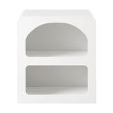 NNEED Bedside Table Open Shelf White