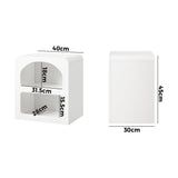 NNEED Bedside Table Open Shelf White