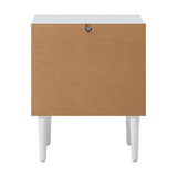 NNEED Bedside Table 2 Drawers Storage Unit White