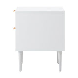 NNEED 2PCS Bedside Table Storage Unit White