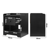 NNEED Bedside Table with Drawer & Storage Space Black