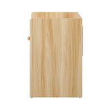 NNEED Bedside Table with Drawer & Storage Space Wooden