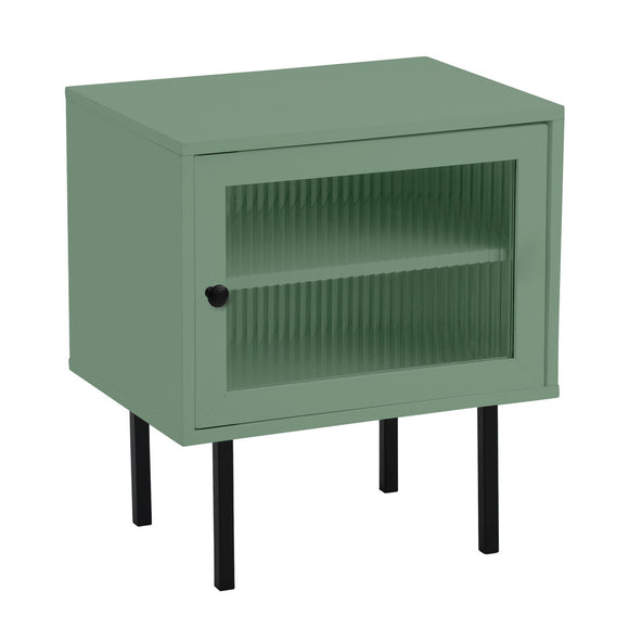 NNEED Bedside Tables Storage Cabinet Wood Green