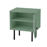 NNEED Bedside Tables Storage Cabinet Wood Green