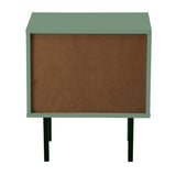 NNEED Bedside Tables Storage Cabinet Wood Green