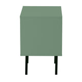 NNEED 2X Bedside Tables Storage Cabinet Glass Door Green