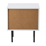 NNEED Bedside Tables Storage Cabinet Wood White