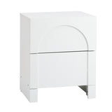 NNEED 2X Bedside Table 2 Drawers Side Table White