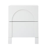 NNEED 2X Bedside Table 2 Drawers Side Table White