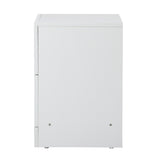 NNEED 2X Bedside Table 2 Drawers Side Table White