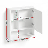 Cefito Bathroom Mirror Cabinet Mirrored Medicine Adjustable Shelf Wall Mounted 560mm White