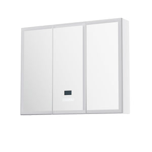 NNEDSZ Bathroom Mirror Cabinet LED Light 900x720mm Medicine Wall Storage