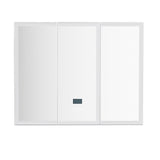 NNEDSZ Bathroom Mirror Cabinet LED Light 900x720mm Medicine Wall Storage