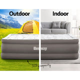 NNEDSZ Air Mattress Queen Inflatable Bed 56cm Airbed Grey