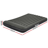 NNEDSZ Air Mattress Queen Inflatable Bed 30cm Airbed Grey