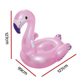 NNEDSZ Kids Flamingo Rider Ride On Float Floating Seat Pool Lounger 1.27Mx1.27M
