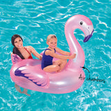 NNEDSZ Kids Flamingo Rider Ride On Float Floating Seat Pool Lounger 1.27Mx1.27M
