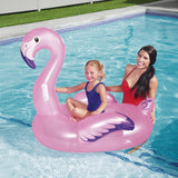 NNEDSZ Kids Flamingo Rider Ride On Float Floating Seat Pool Lounger 1.27Mx1.27M