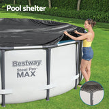 NNEDSZ Pool Cover Fits 3.05m Round Above Ground Swimming Pool PVC Blanket