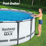 NNEDSZ Pool Cover Solar Fits 4.17m Round Above Ground Swimming Pool Blanket