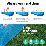 NNEDSZ Pool Cover Solar Fits 4.17m Round Above Ground Swimming Pool Blanket
