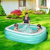 NNEDSZ Kids Pool 200x146x48cm Inflatable Above Ground Swimming Pools 450L