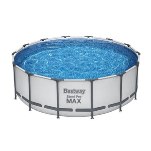 NNEDSZ Swimming Pool 427x427x122cm Steel Frame Above Ground Pools Round Filter Pump Ladder