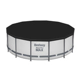 NNEDSZ Swimming Pool 427x427x122cm Steel Frame Above Ground Pools Round Filter Pump Ladder