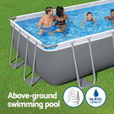 NNEDSZ Swimming Pool 549x274x122cm Steel Frame Above Ground Pools Filter Pump Ladder 14812L