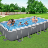 NNEDSZ Swimming Pool 549x274x122cm Steel Frame Above Ground Pools Filter Pump Ladder 14812L