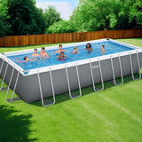 NNEDSZ Swimming Pool 640x274x132cm Steel Frame Above Ground Pools Filter Pump Ladder 19281L