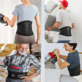 NNEOBA Back Brace for Lower Back Pain Relief with Pulley System Black, XL