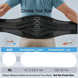 NNEOBA Back Brace for Lower Back Pain Relief with Pulley System Black, XL