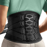 NNEOBA Back Brace for Lower Back Pain Relief with Pulley System Black, XL