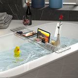 NNEOBA Adjustable Bath Shelf Bathtub Tray Caddy