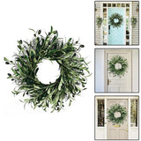 NNEOBA Artificial Green Olive Wreath for All-Year Decor