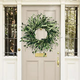 NNEOBA Artificial Green Olive Wreath for All-Year Decor