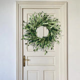 NNEOBA Artificial Green Olive Wreath for All-Year Decor