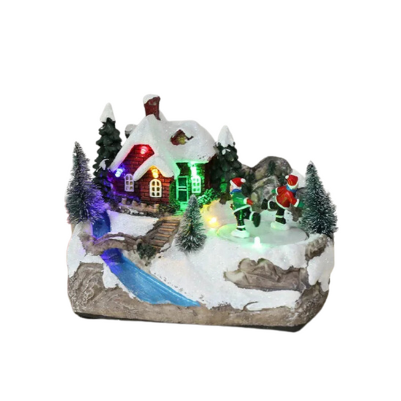 NNEOBA Rotating LED Christmas House Decoration with Music