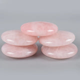 NNEOBA 2pcs Large Rose Quartz Massage Stones 60mm Pink