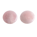 NNEOBA 2pcs Large Rose Quartz Massage Stones 60mm Pink