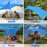 NNEOBA Ultralight Beach Awning Sunshade Tent for Outdoor (Blue)